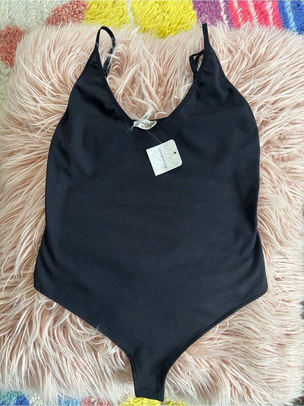 Intimately by Free People Black Bodysuit